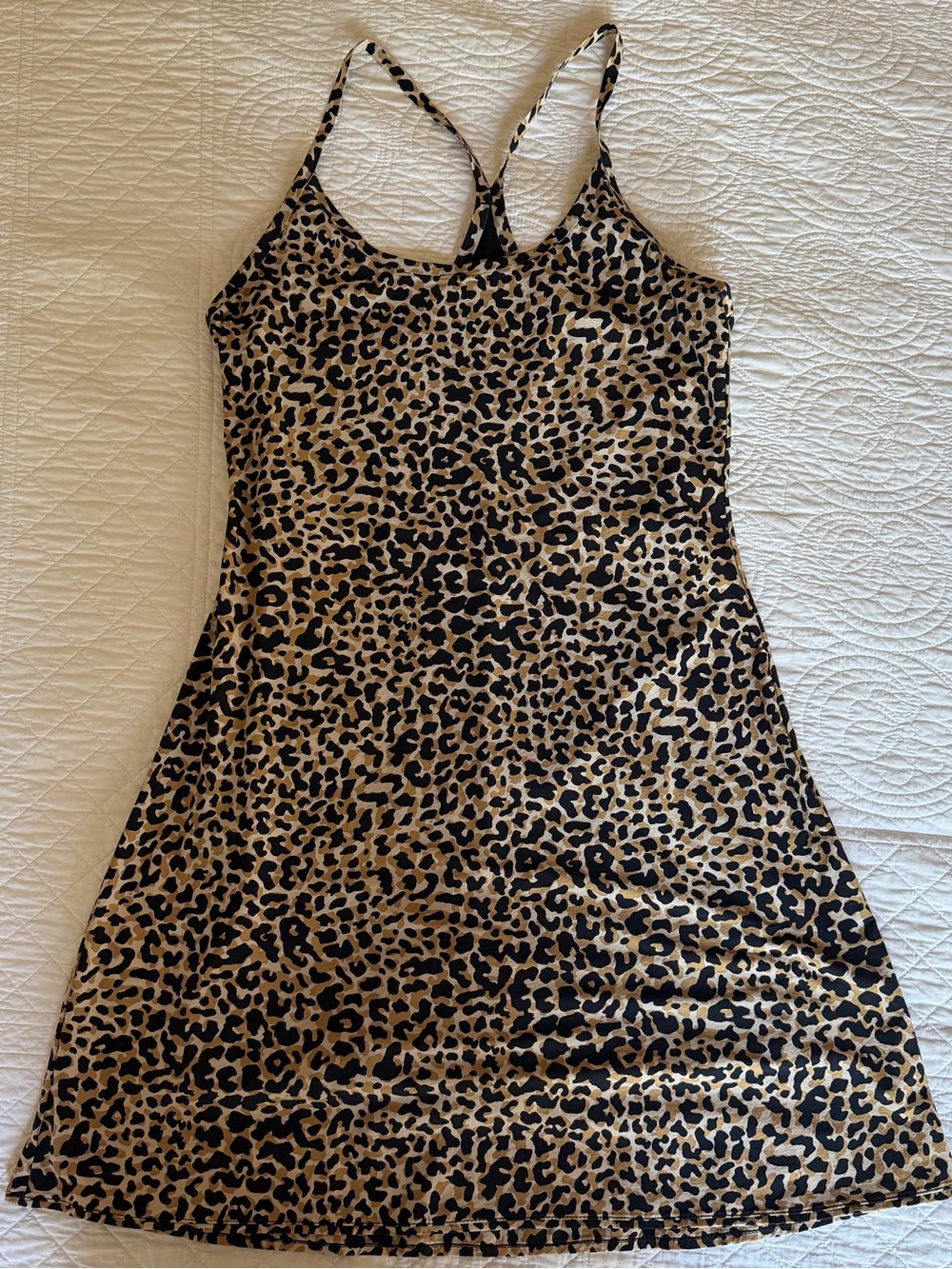 Outdoor Voices Leopard-Print exercise dress